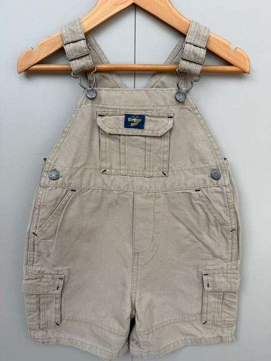 Oshkosh Vintage Taupe Shortall Dungarees 18M