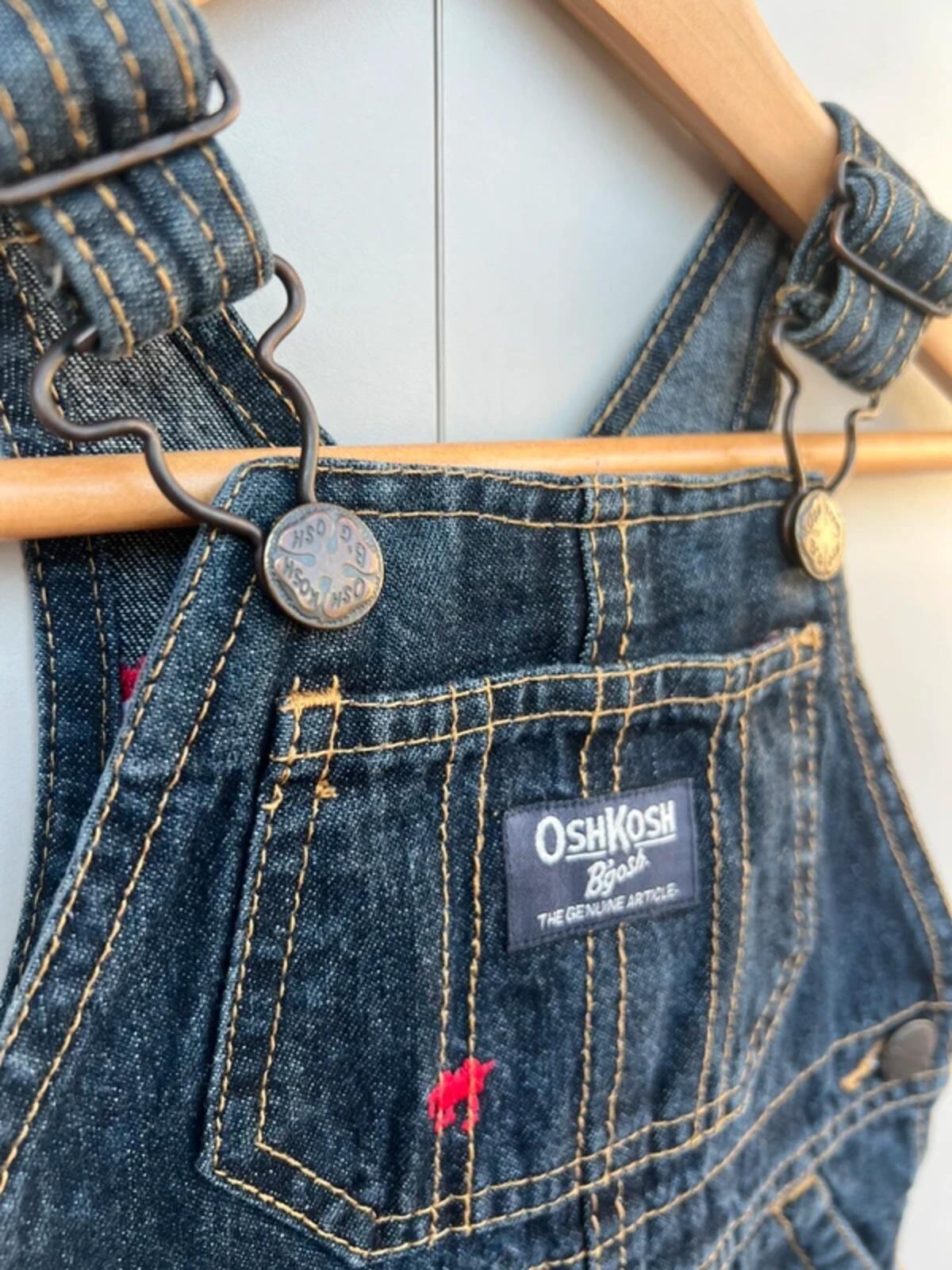 Oshkosh Denim Train Dungarees 9M