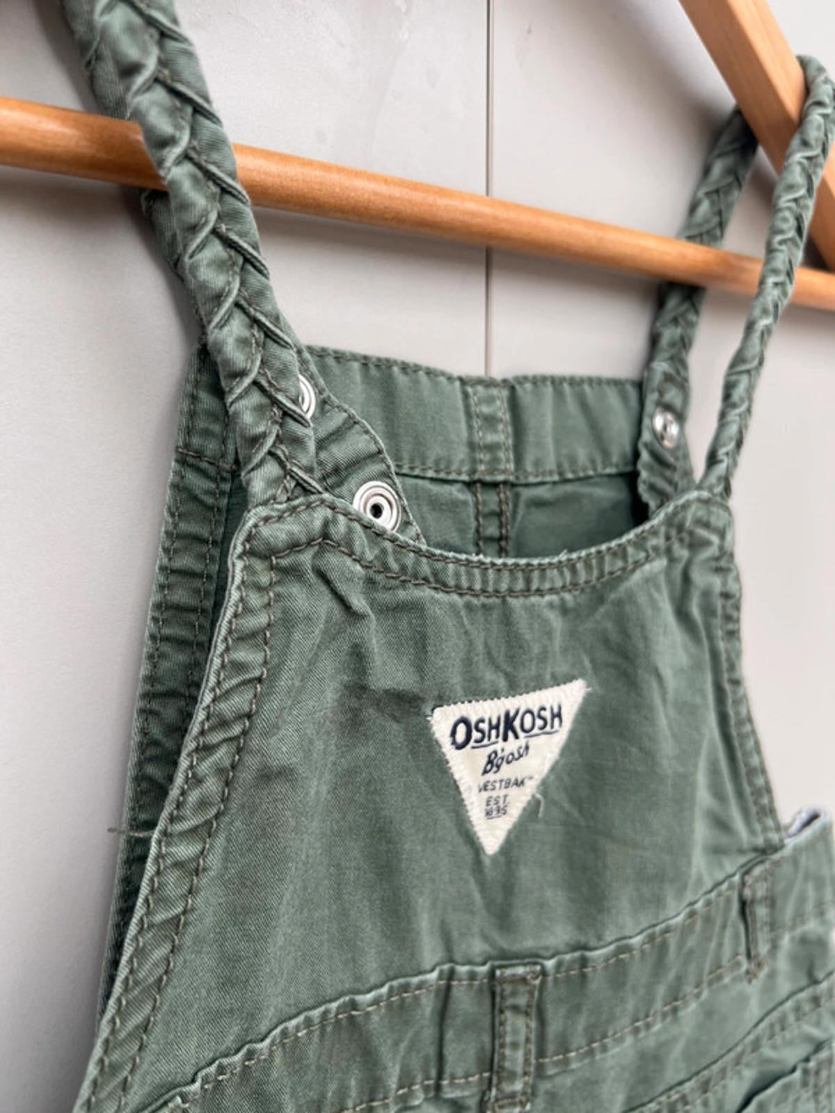Oshkosh Khaki Dungarees 2T