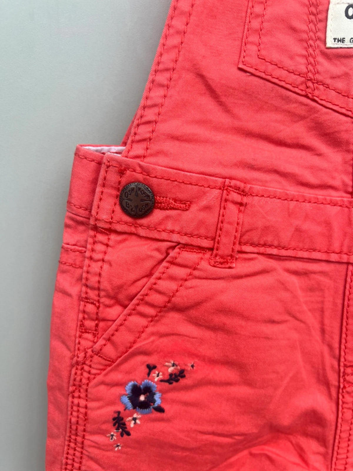 Oshkosh Coral Dungarees 12M