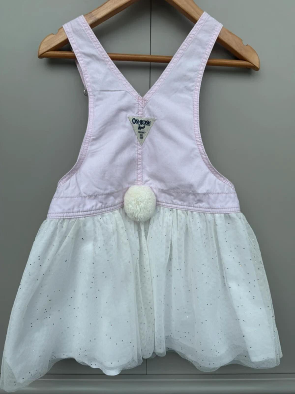 Oshkosh Bunny Dungaree Dress 4T