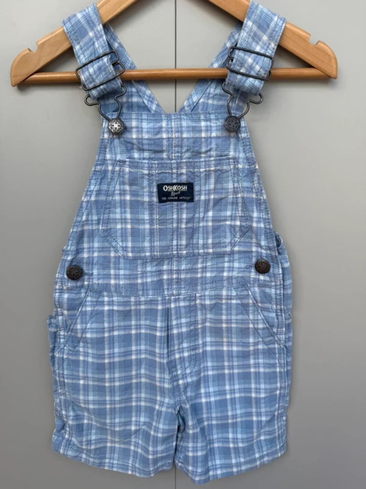 Oshkosh Check Shortall Dungarees 2T
