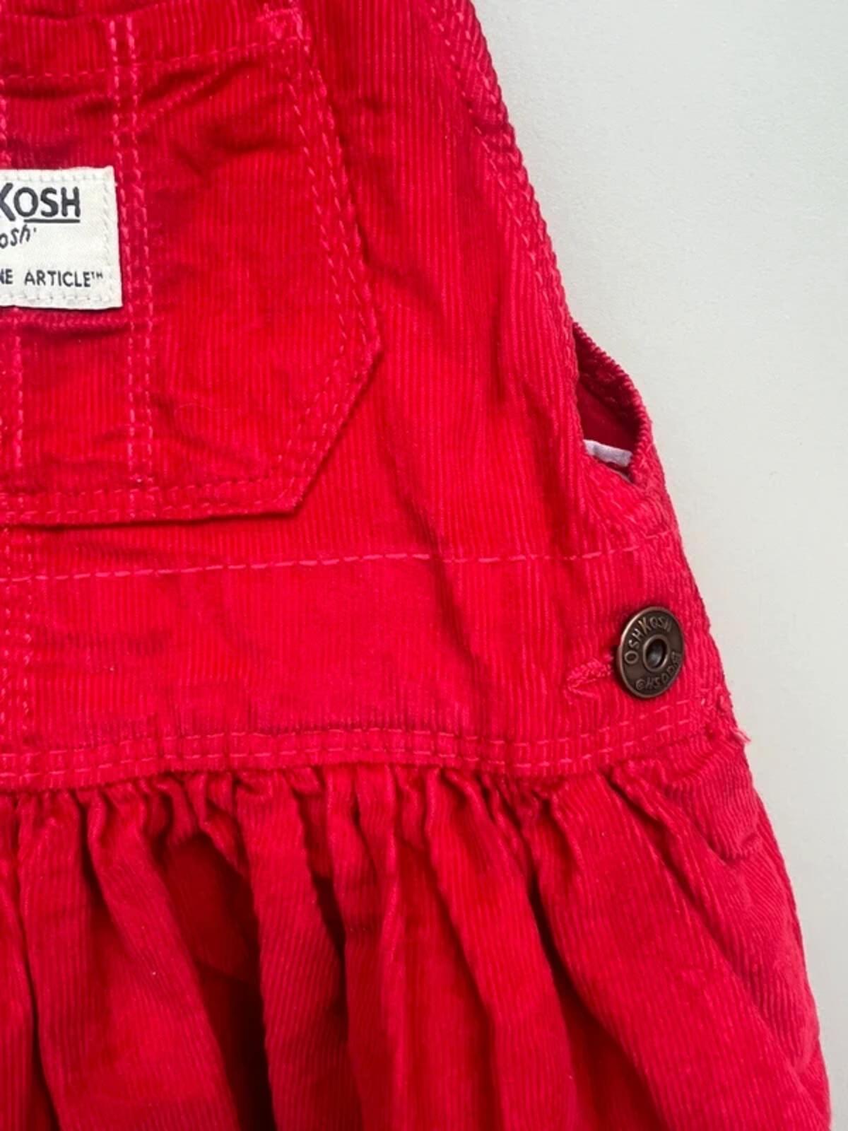 Oshkosh Red Corduroy Dress 3T
