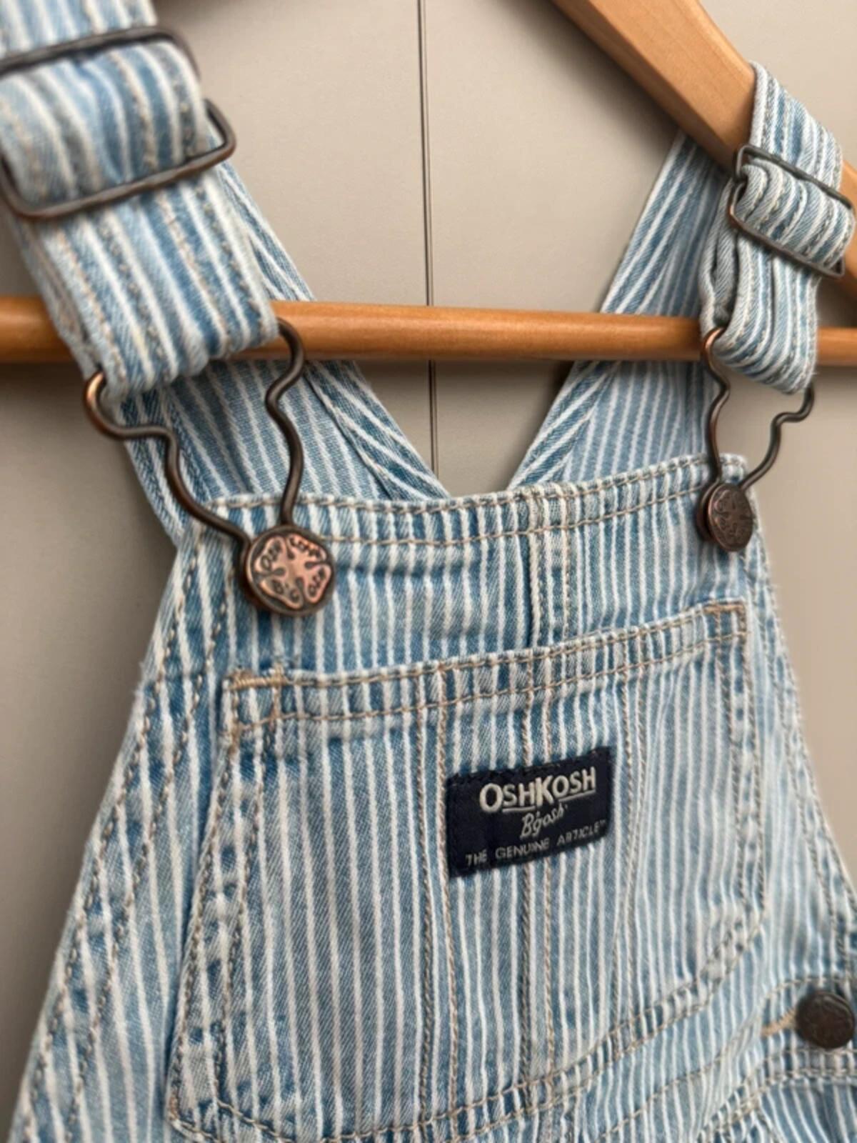 Oshkosh Washed Hickory Shortall Dungarees 18M
