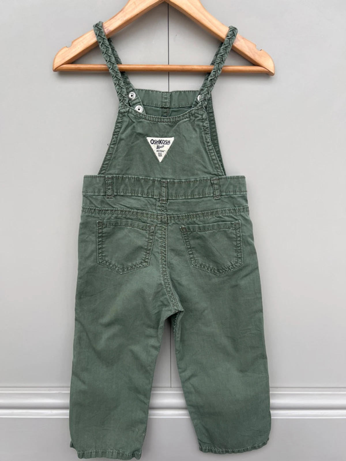 Oshkosh Khaki Dungarees 2T