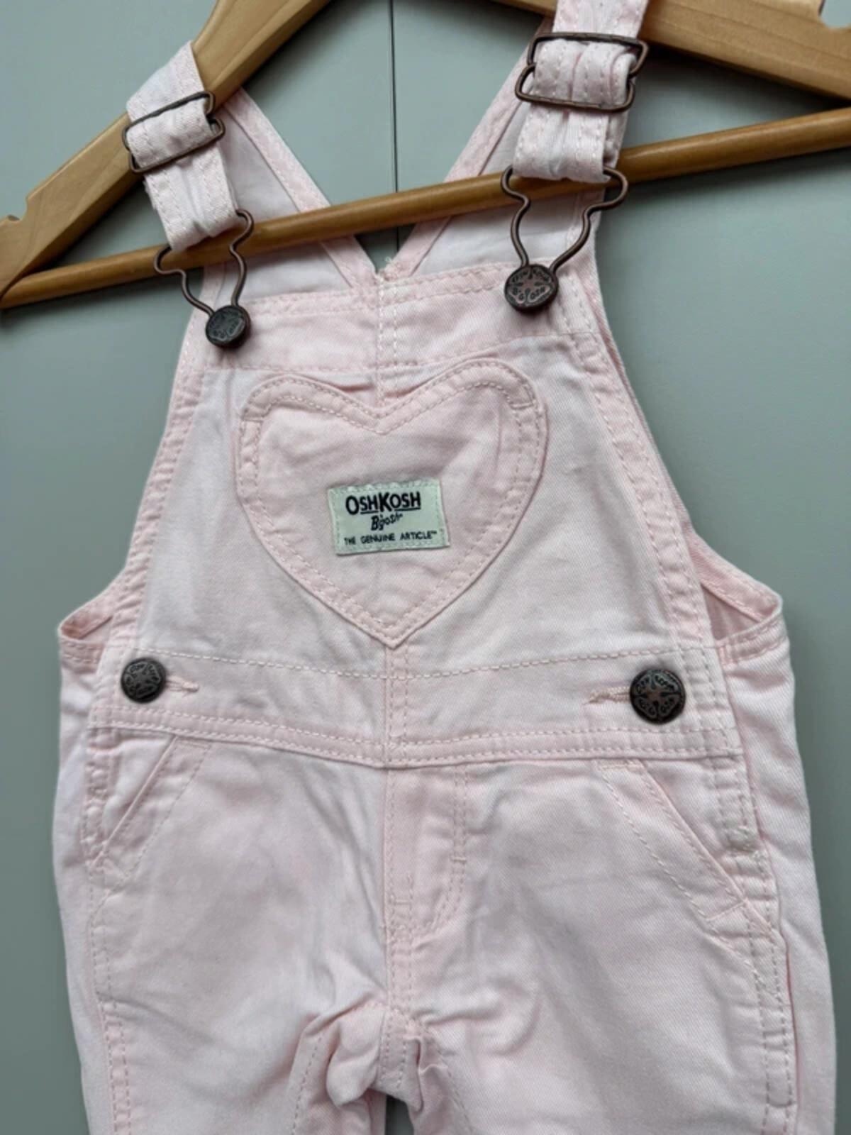 Oshkosh Rose Pink Dungarees 3M