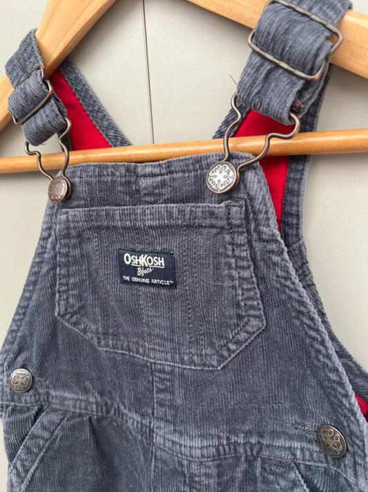 Oshkosh Charcoal Grey Corduroy Dungarees 6M