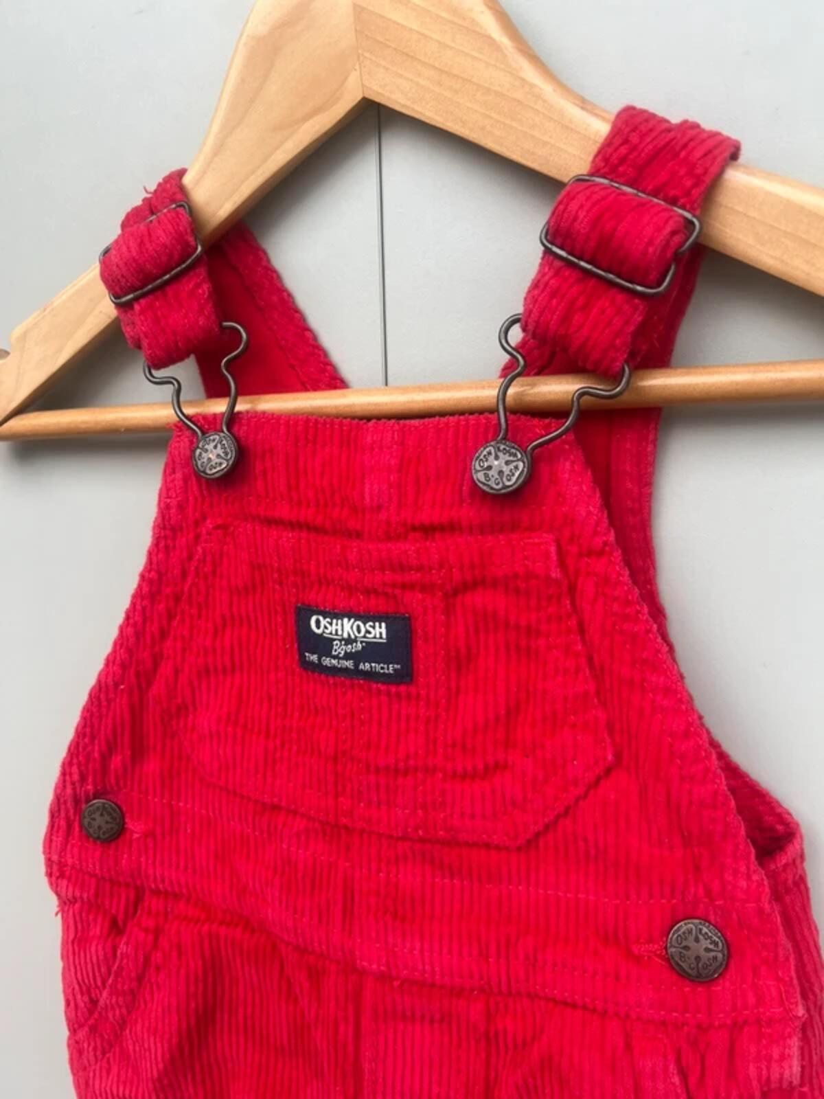 Oshkosh Red Corduroy Dungarees 6M