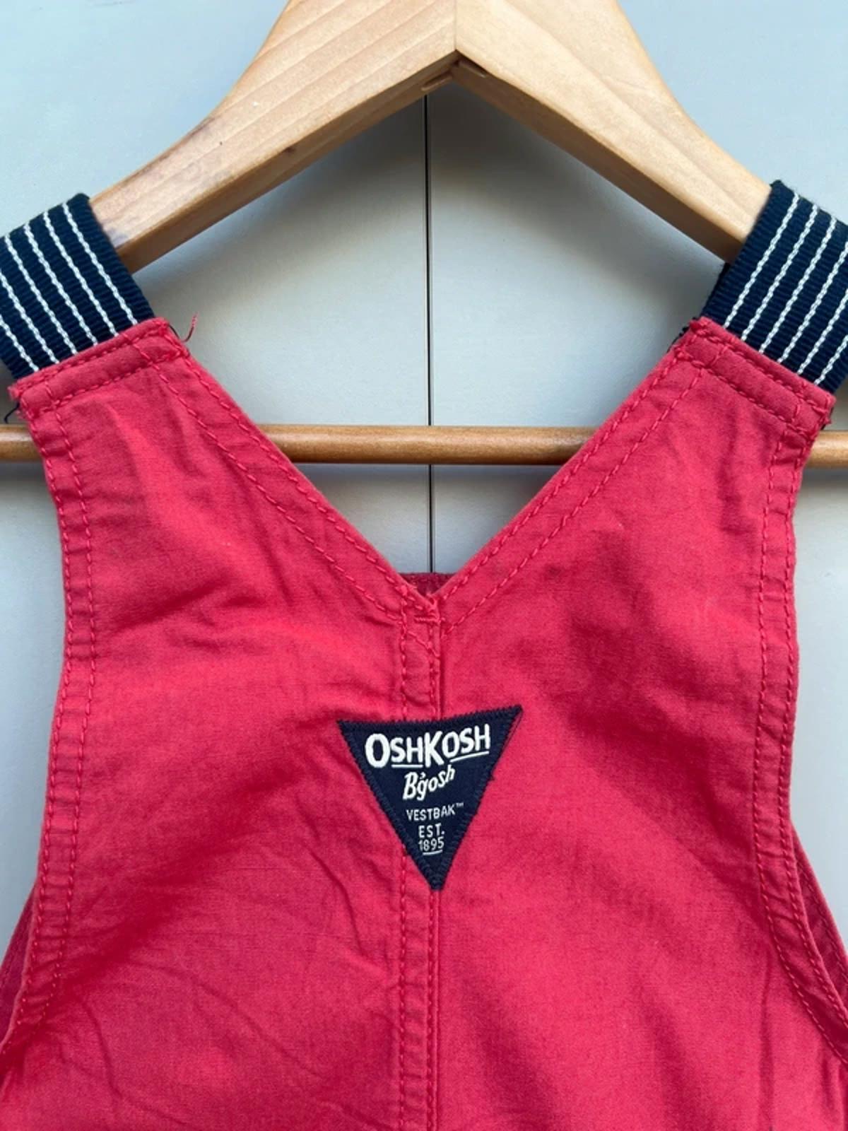 Oshkosh Red Shortall Dungarees 2T
