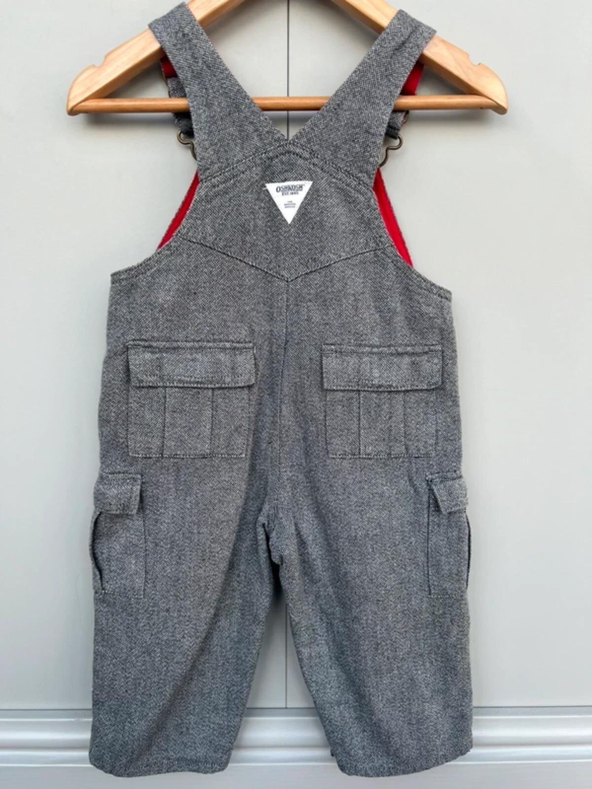 Oshkosh Vintage Grey Marl Dungarees 12M