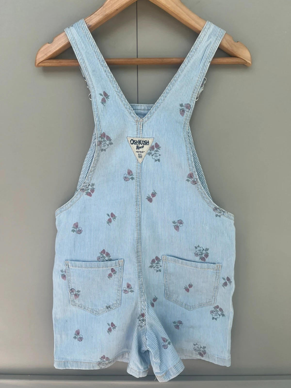 Oshkosh Strawberry Striped Shortalls 4T