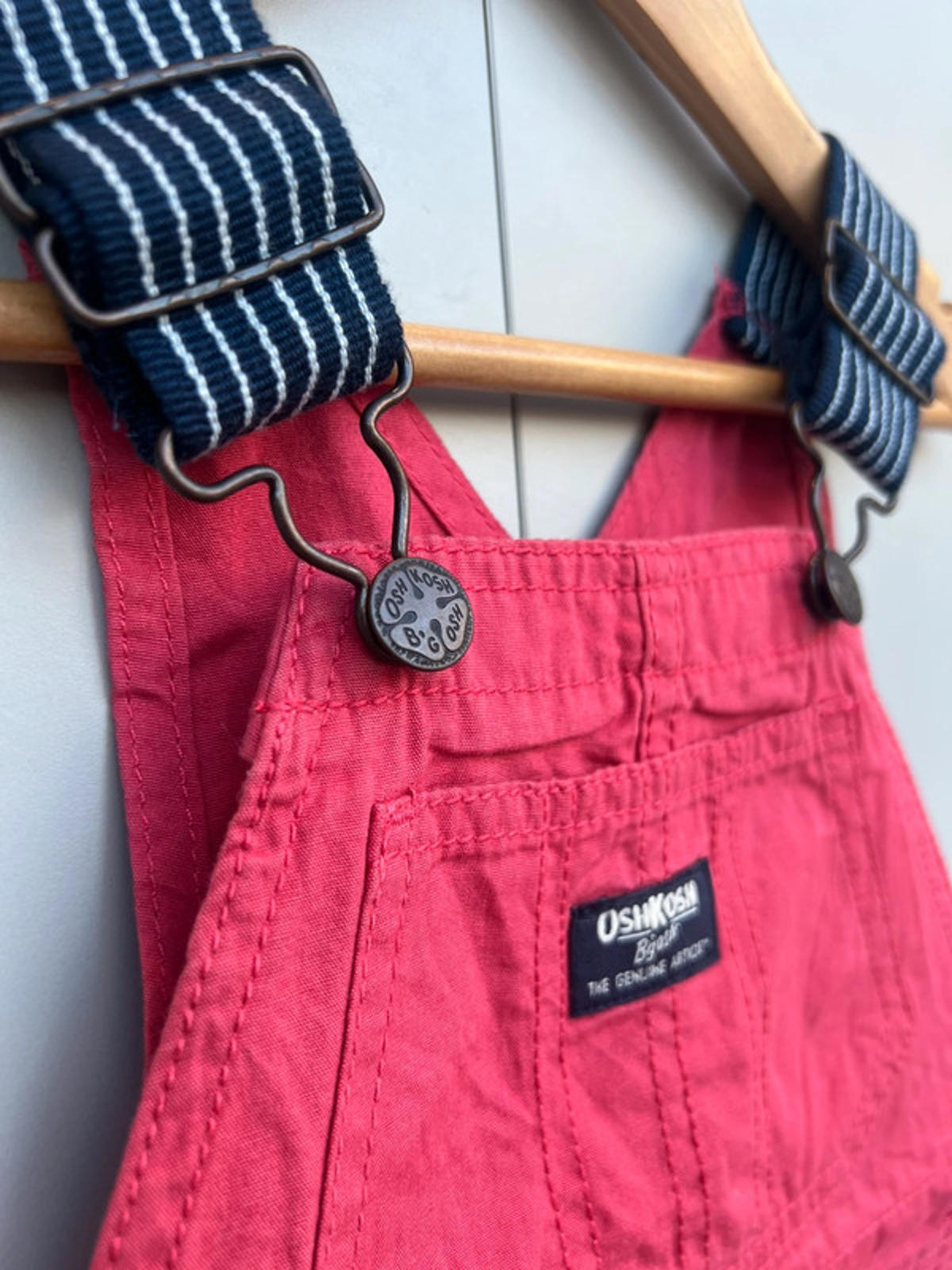 Oshkosh Red Shortall Dungarees 2T
