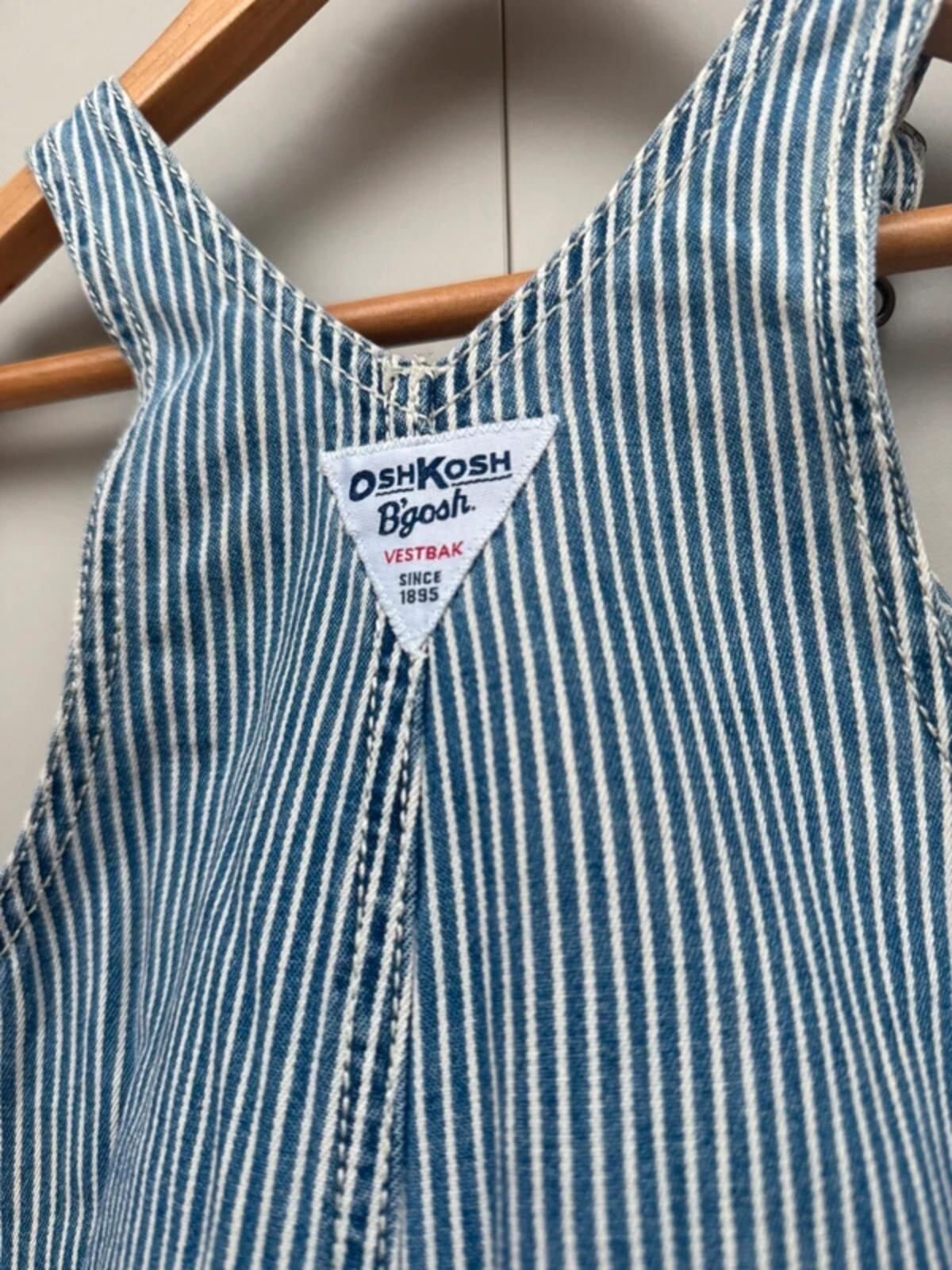 Oshkosh Hickory Dungaree Shortalls 9M