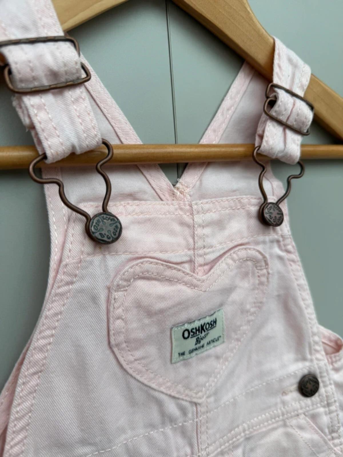 Oshkosh Rose Pink Dungarees 3M