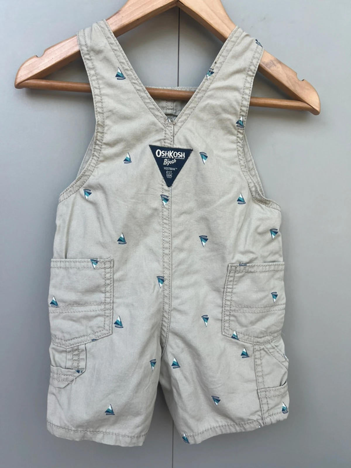 Oshkosh Boat Shortall Dungarees 12M