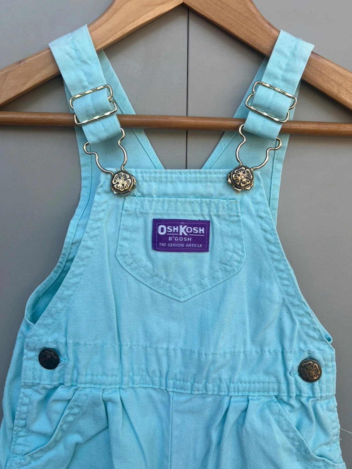 Oshkosh Vintage Turquoise Dungarees 24M