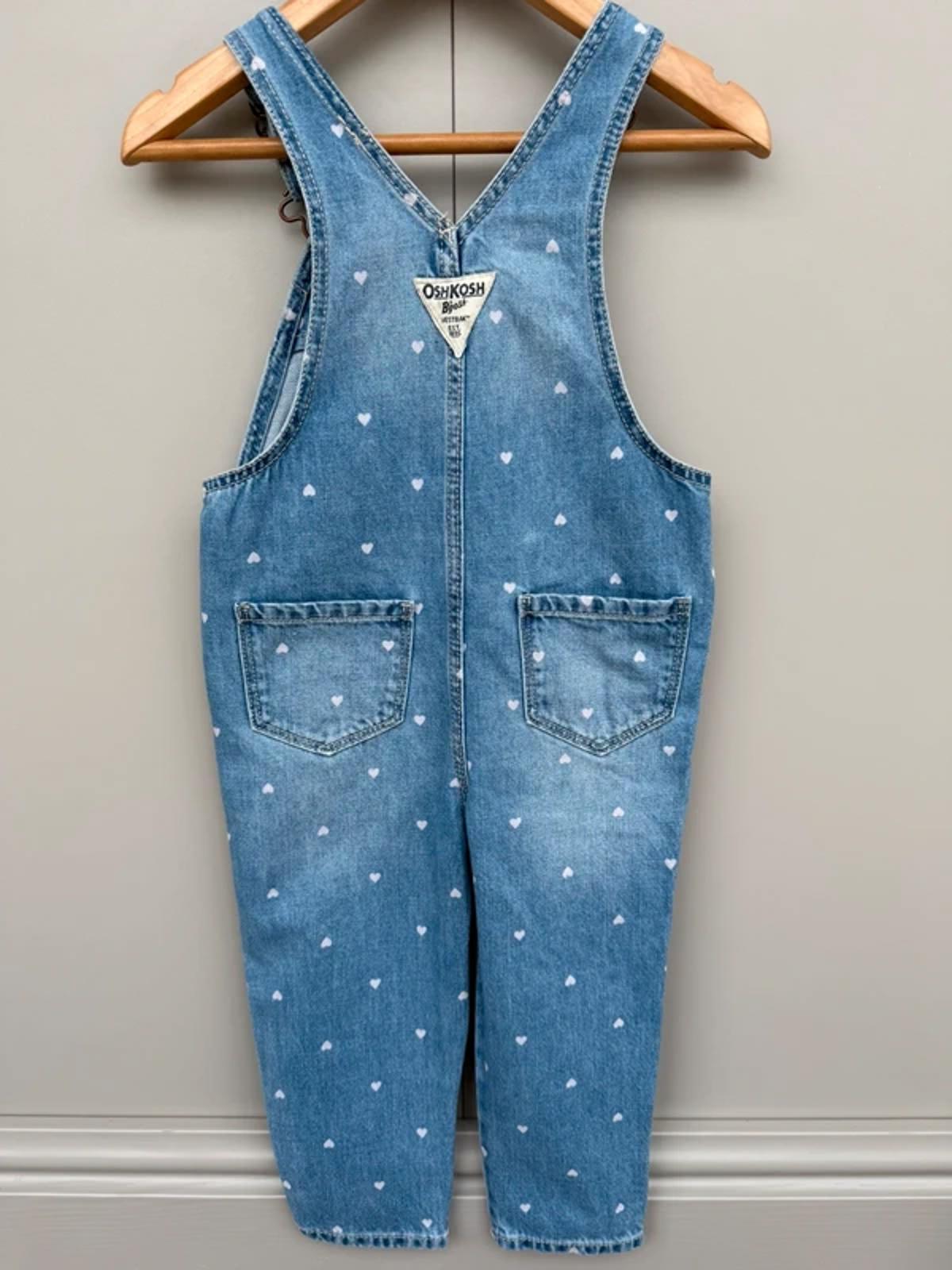 Oshkosh Heart Denim Dungarees 4T