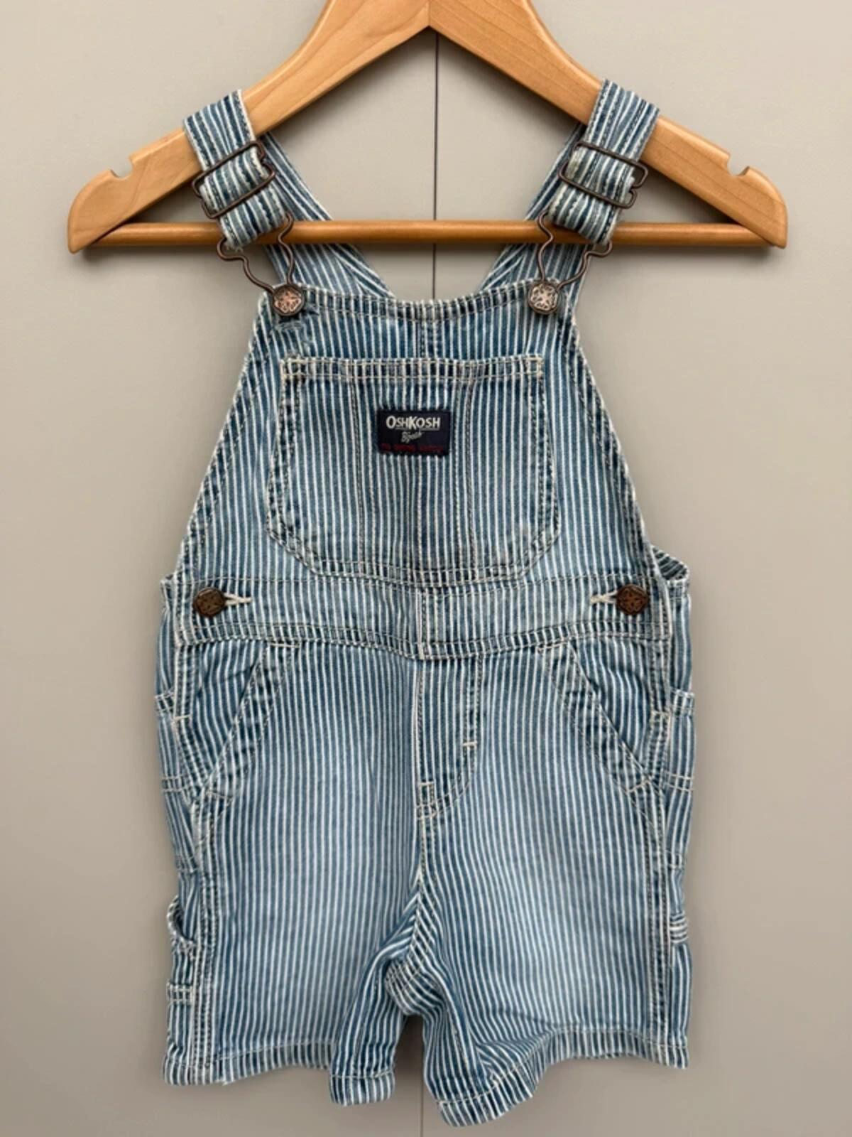 Oshkosh Hickory Shortall Dungarees 18M