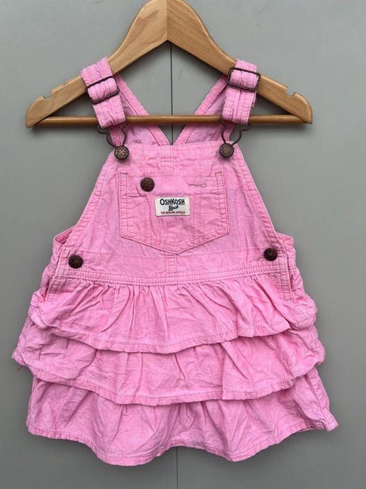 Oshkosh Corduroy Ruffle Pink Dress 3T