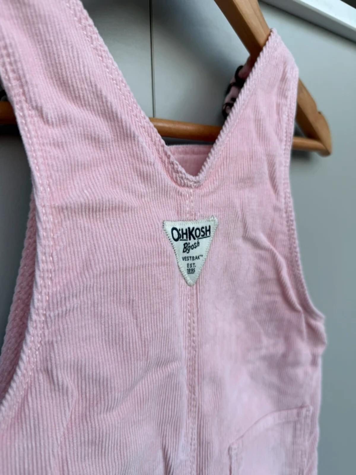 Oshkosh Fine Corduroy Dungarees Dusky Pink 18M