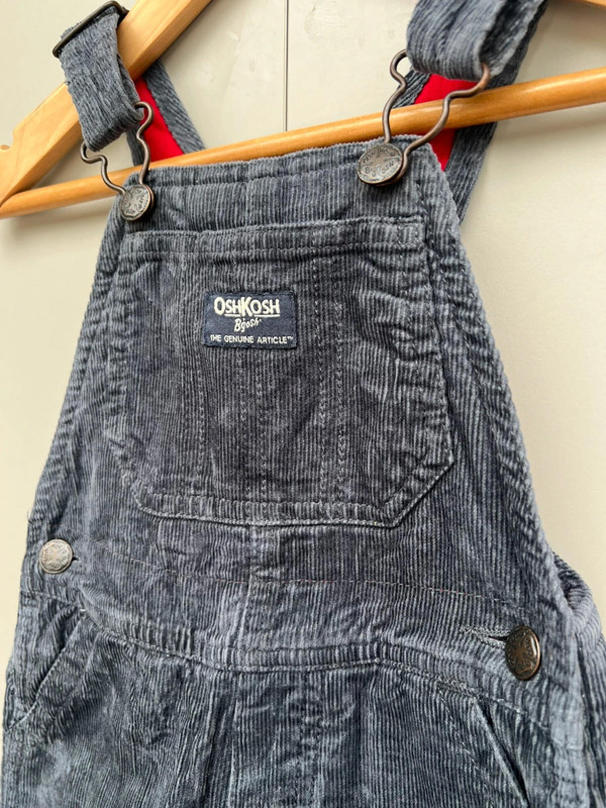 Oshkosh Grey Corduroy Dungarees 18M