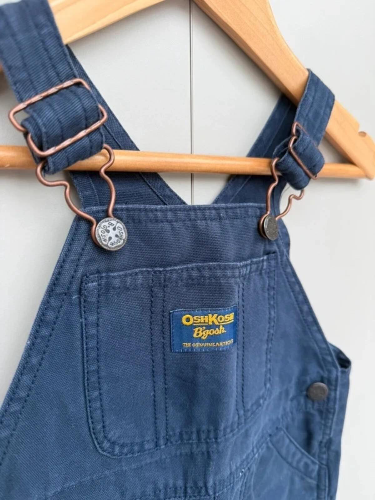 Oshkosh Navy Cotton Shortall Dungarees 9M