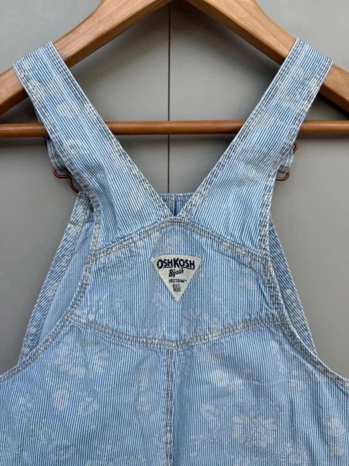 Oshkosh Striped Floral Dungarees 4T