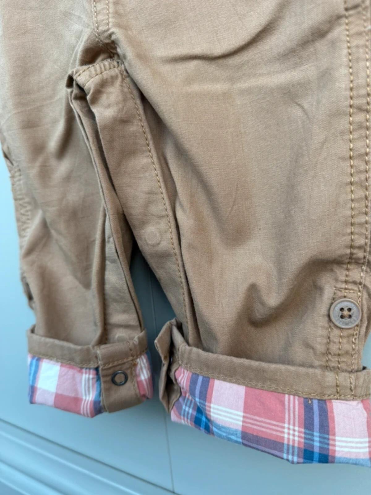 Oshkosh Cargo Brown Cotton Dungarees 12M
