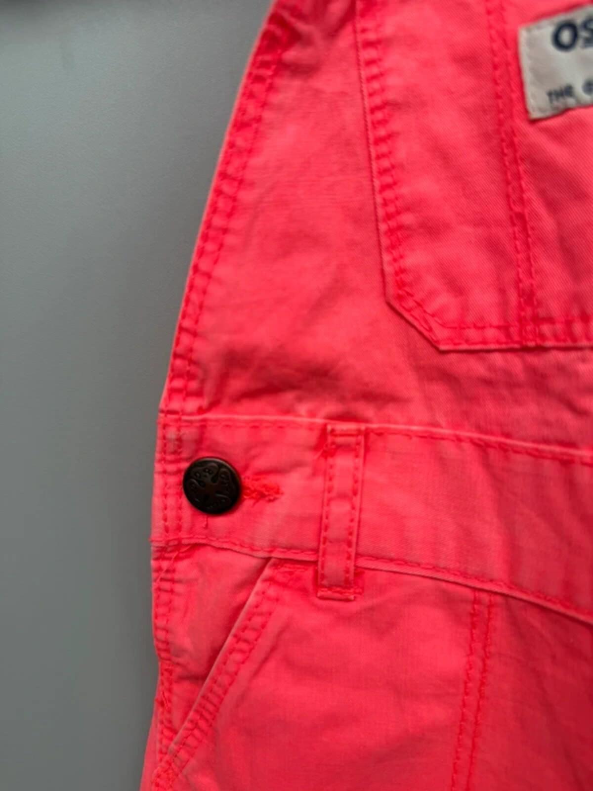 Oshkosh Pink Coral Shortall Dungarees 18M