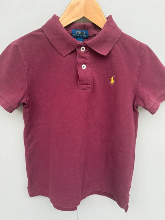 Ralph Lauren Burgundy Polo Shirt 7 Years