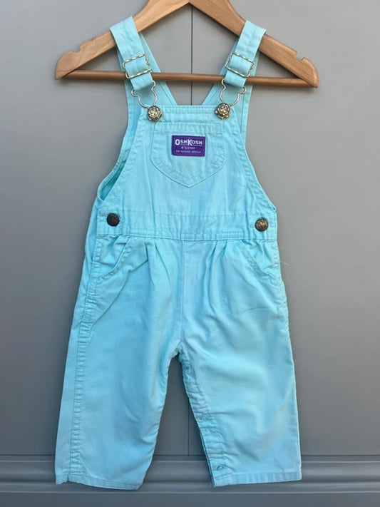 Oshkosh Vintage Turquoise Dungarees 24M