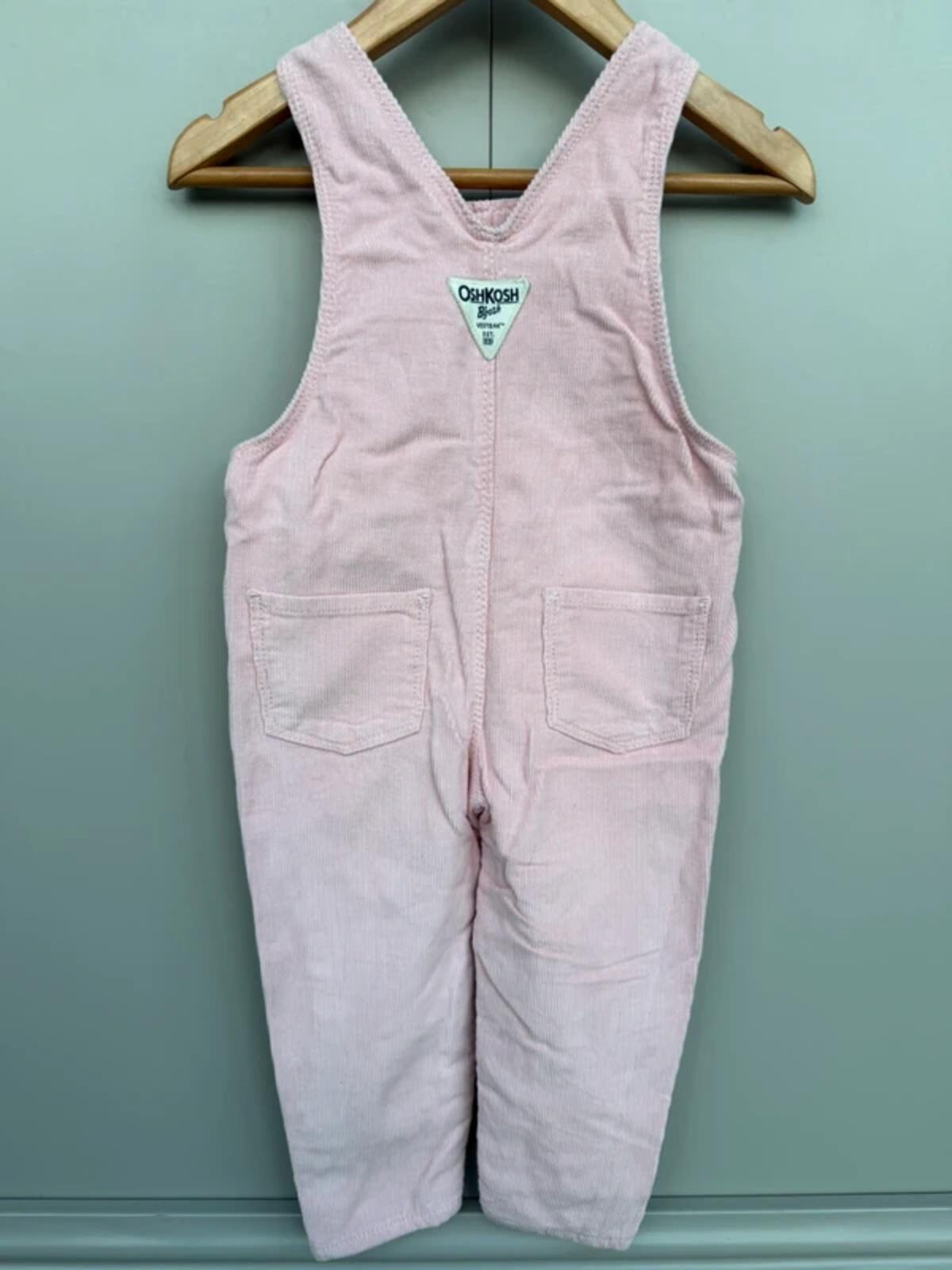 Oshkosh Fine Corduroy Dungarees Dusky Pink 18M