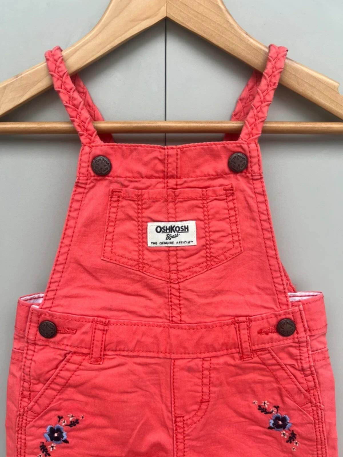 Oshkosh Coral Dungarees 12M