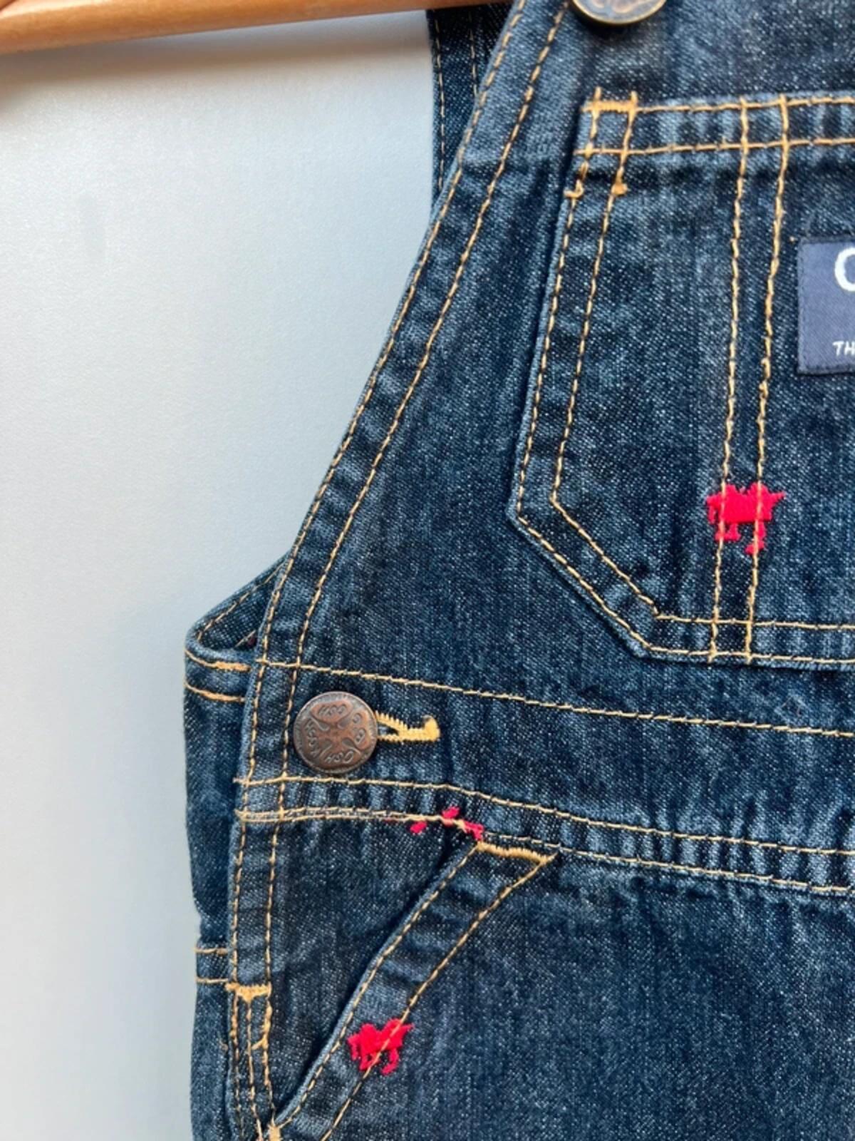 Oshkosh Denim Train Dungarees 9M