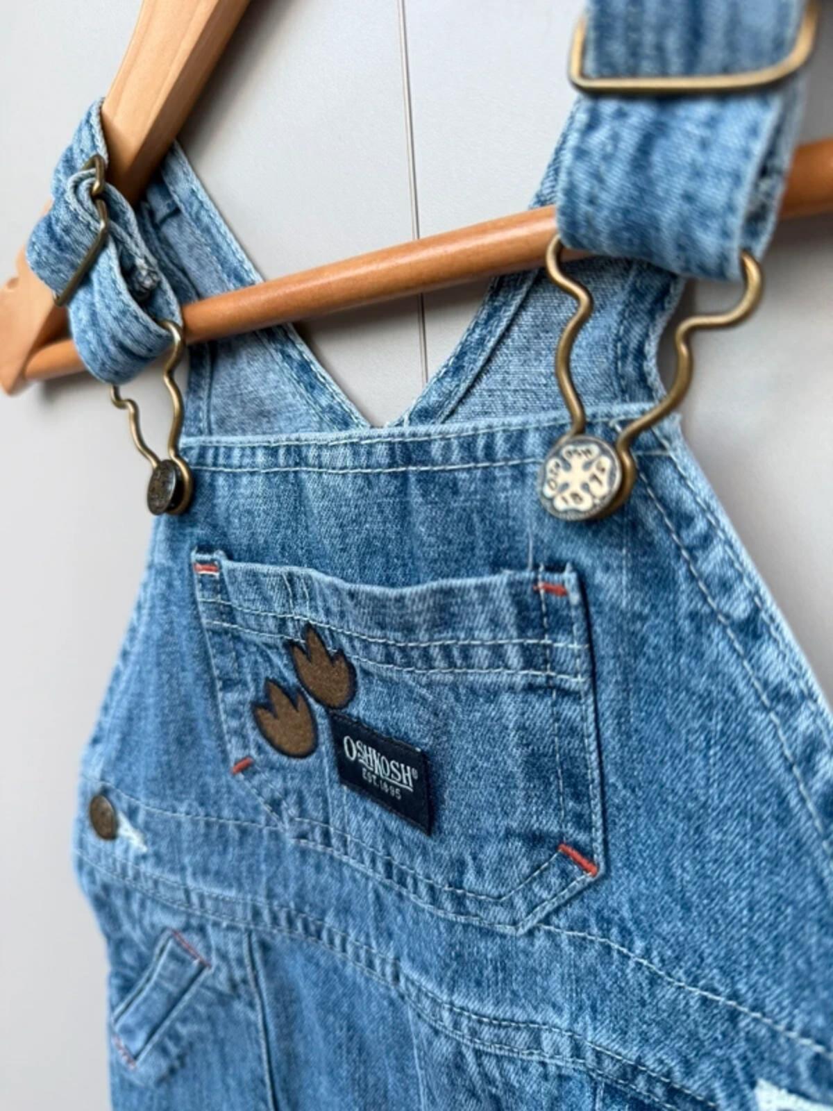 Oshkosh Vintage Dinosaur Dungarees 3-6M