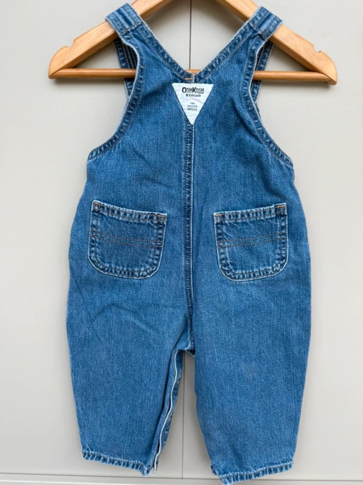 Oshkosh Vintage Denim Bubble Dungarees 12M