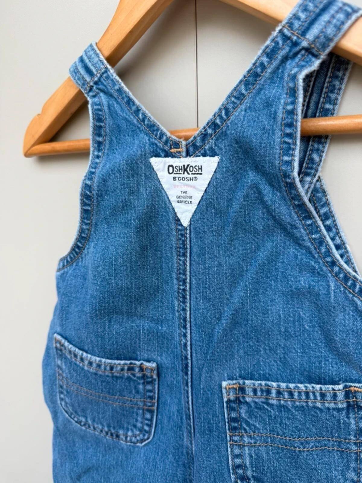 Oshkosh Vintage Denim Bubble Dungarees 12M