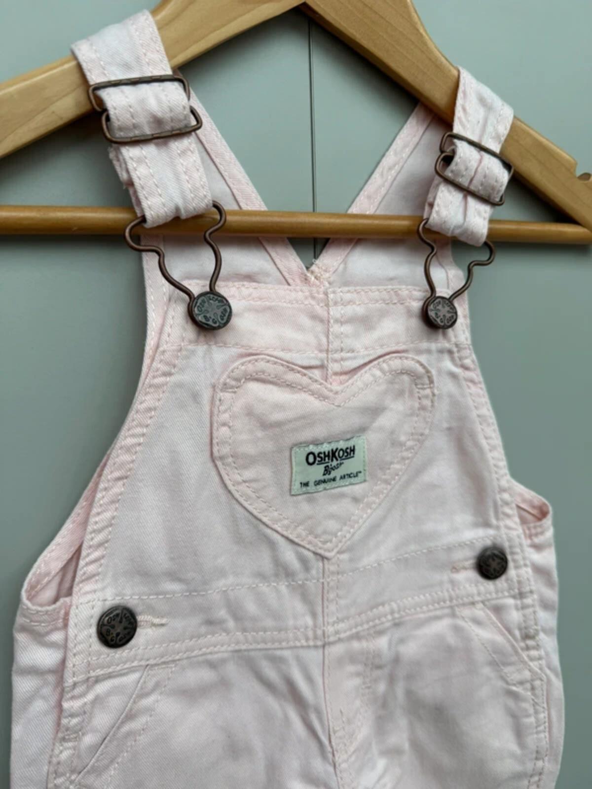 Oshkosh Rose Pink Dungarees 3M