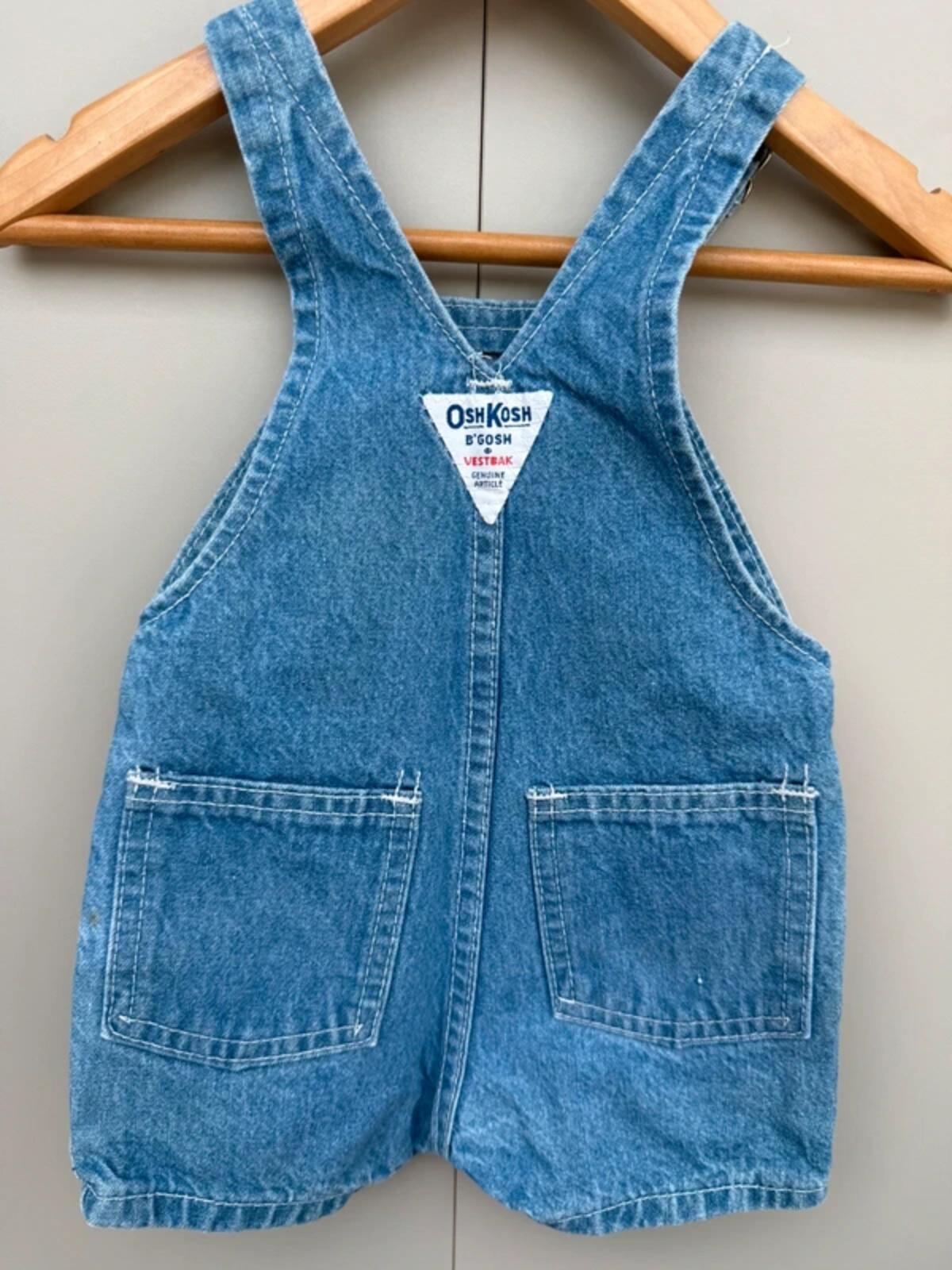 Oshkosh Vintage 80s USA Denim Shortalls 6/9M