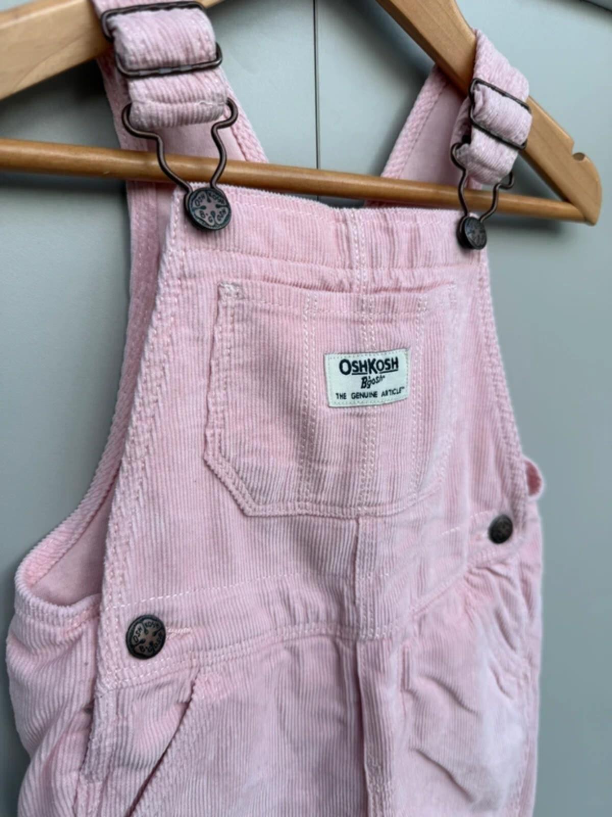 Oshkosh Fine Corduroy Dungarees Dusky Pink 18M