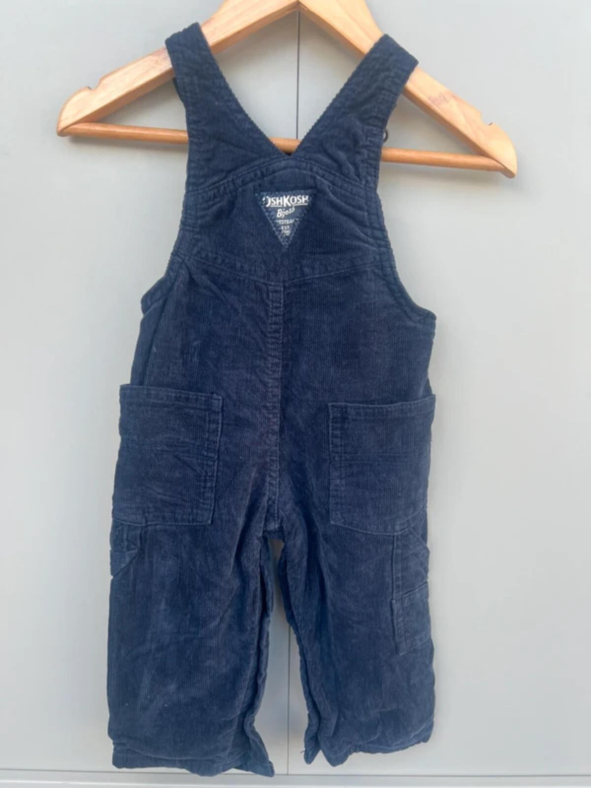 Oshkosh Navy Corduroy Dungarees 9M