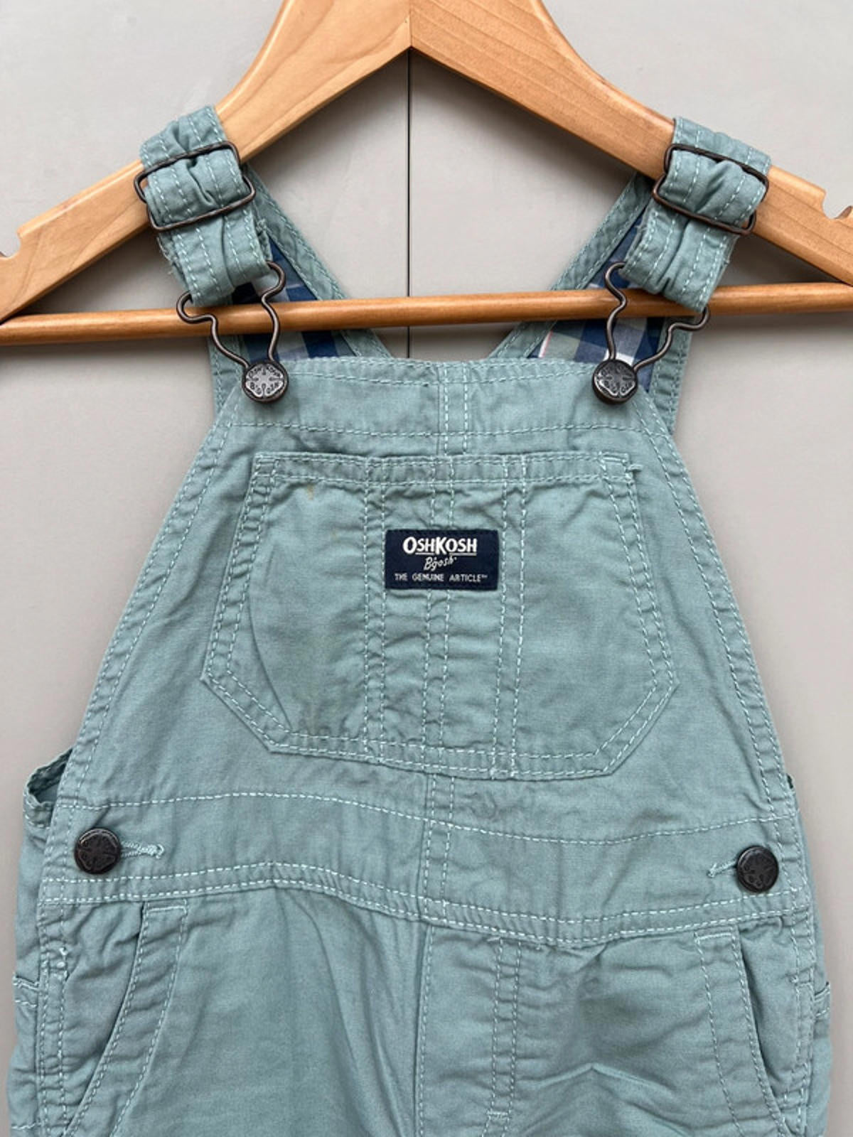 Oshkosh Sage Green Dungarees 24M