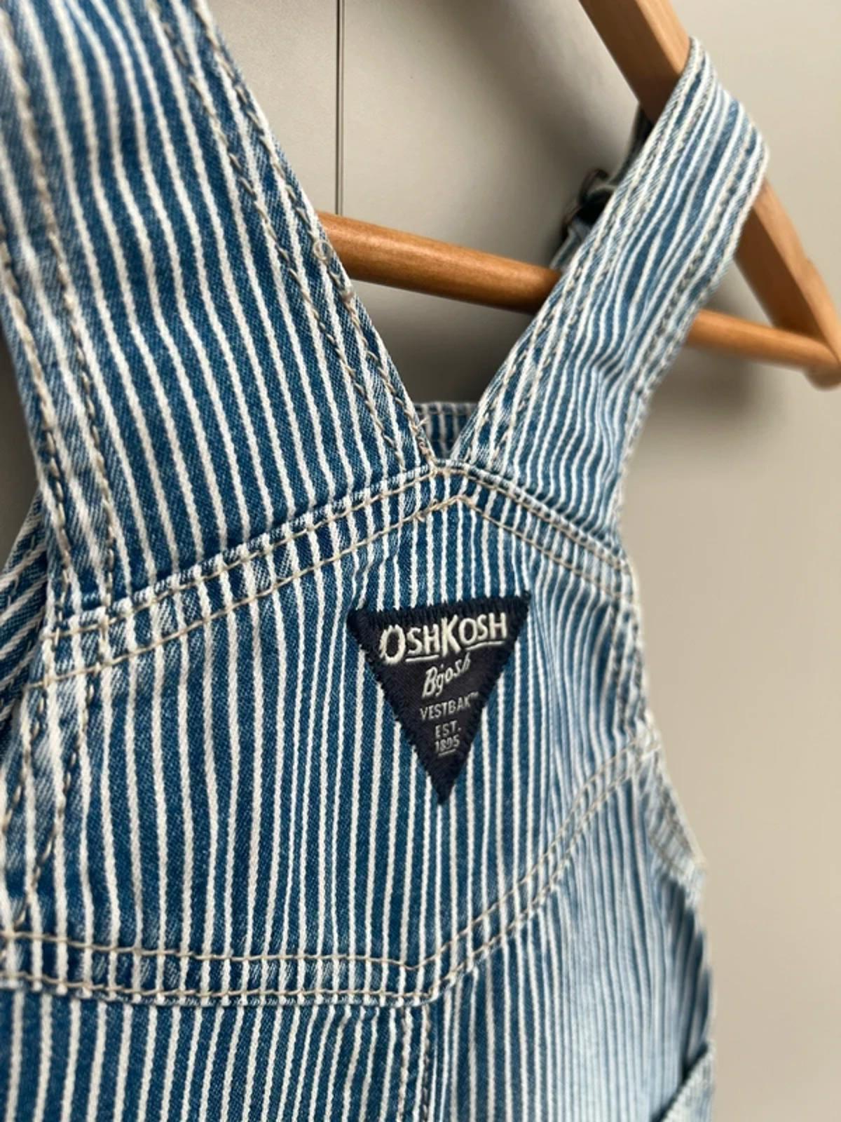 Oshkosh Hickory Shortall Dungarees 12M