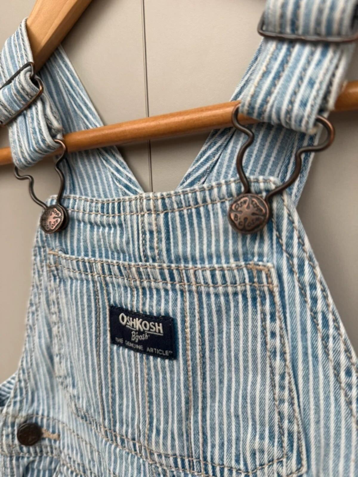 Oshkosh Washed Hickory Shortall Dungarees 18M
