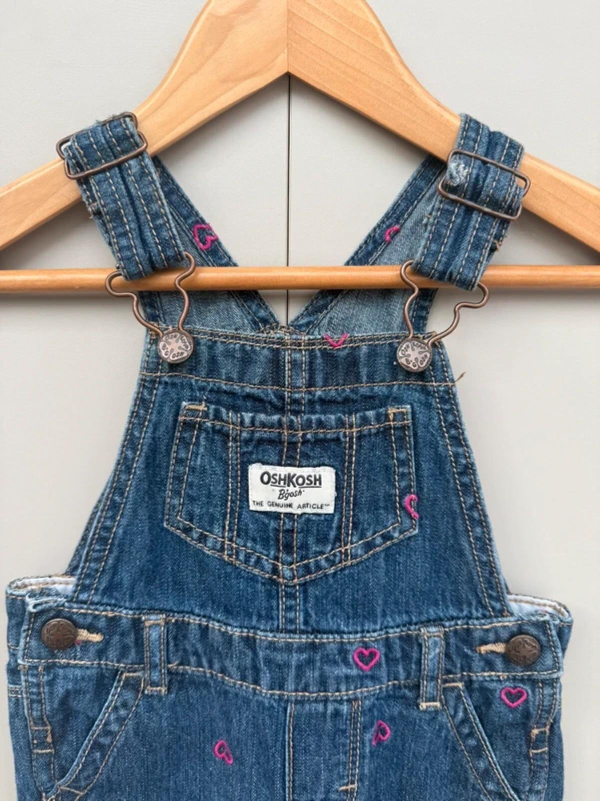 Oshkosh Heart Denim Dungarees 12M
