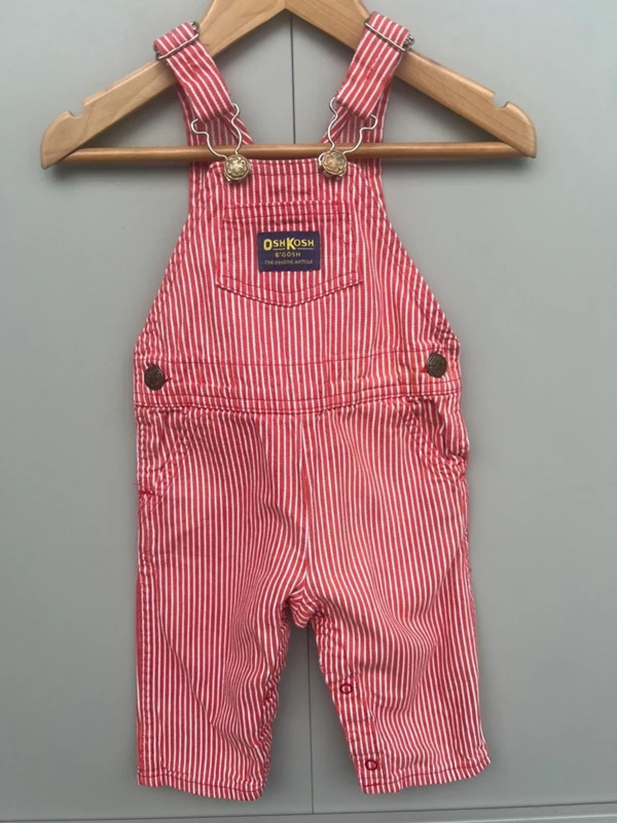 Oshkosh Vintage Red Hickory Dungarees 12M