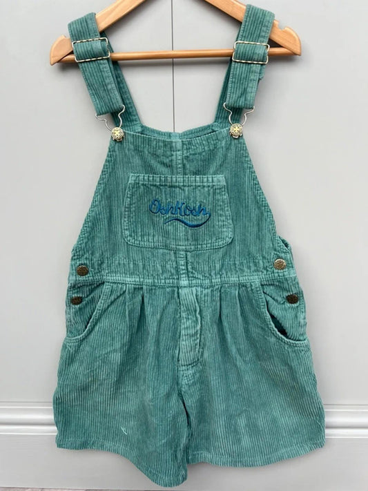 Oshkosh Vintage Olive Corduroy Shortall Dungarees 6Y