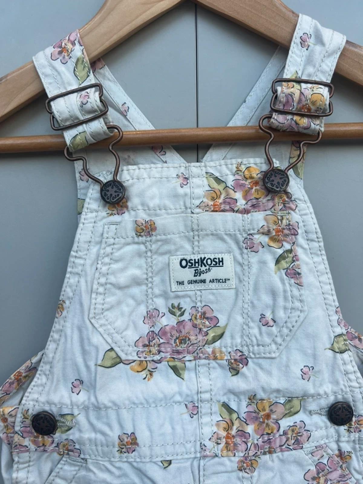 Oshkosh Floral Shortall Dungarees 12M