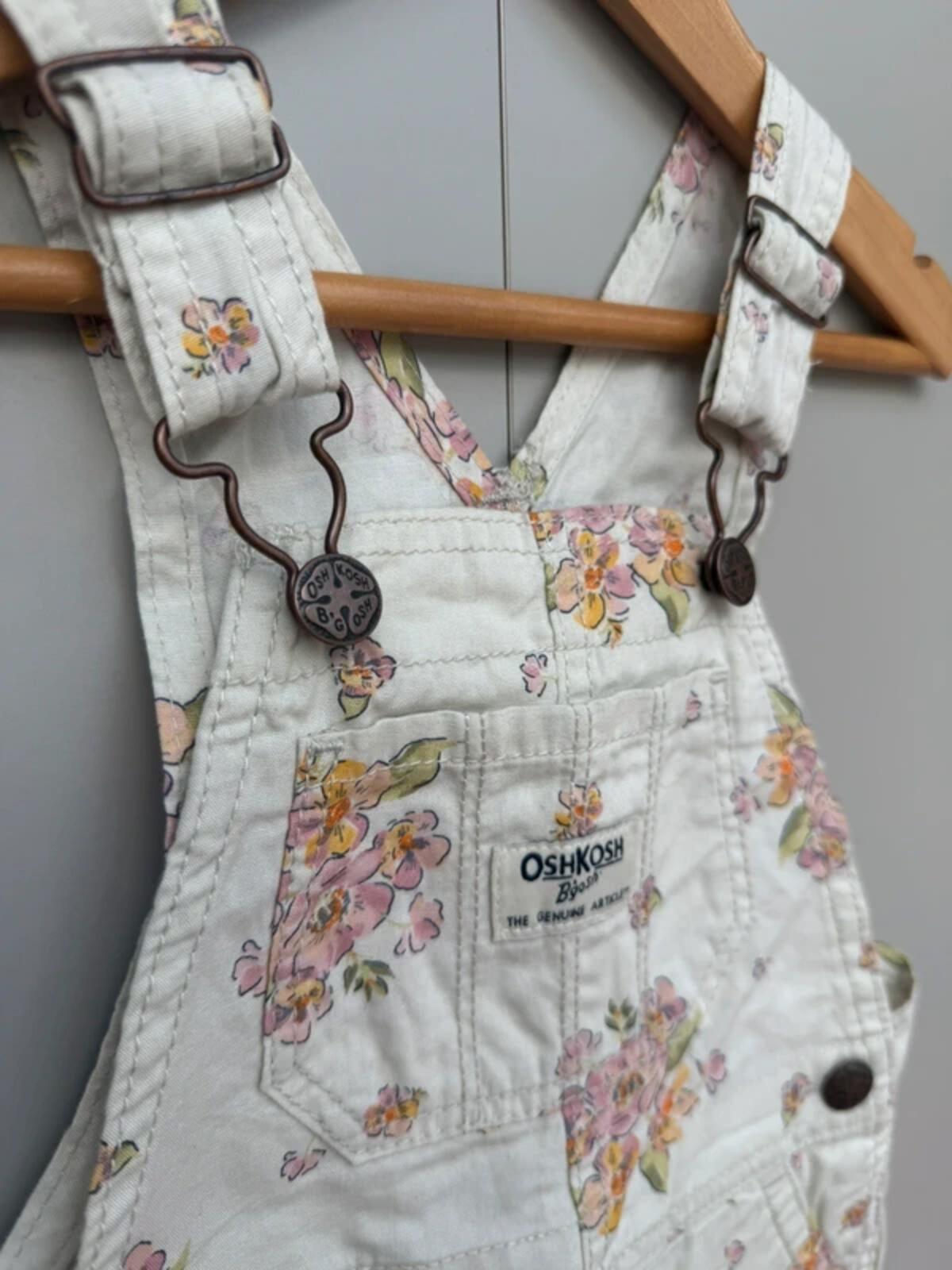 Oshkosh Floral Shortall Dungarees 12M