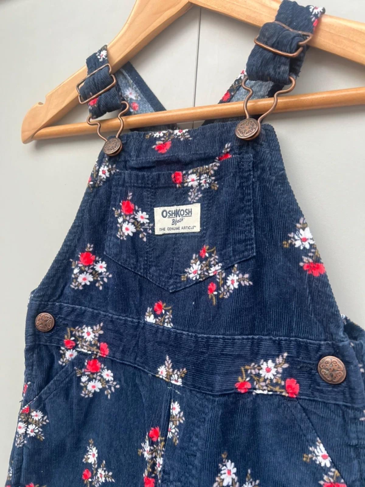 Oshkosh Floral Corduroy Dungarees 18M